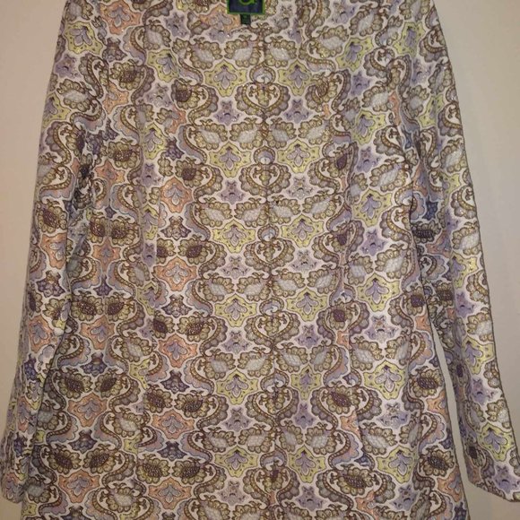C Wonder Women’s Size 16 Brocade Blazer Jacket Metallic Tapestry Regencycore - Picture 1 of 8